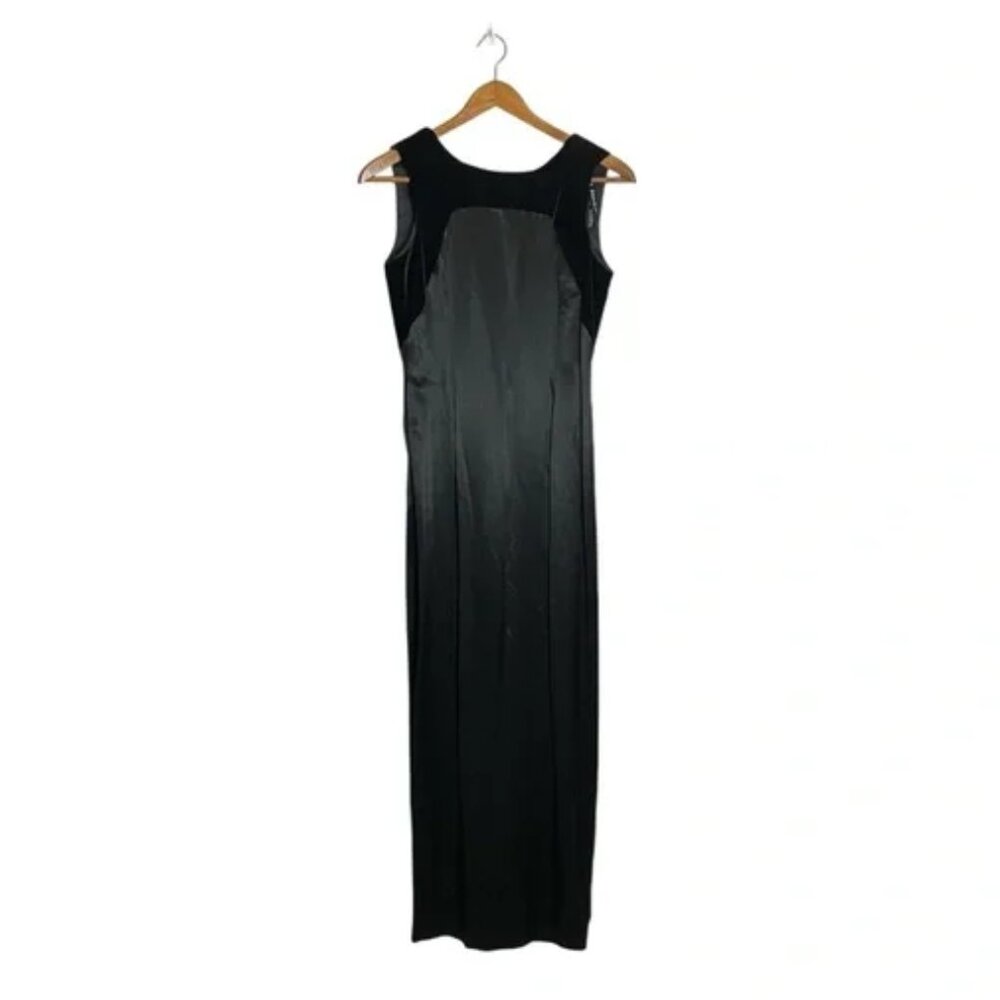 Jessica Scott McClintock Vintage Black Formal Long Evening Gown Dress